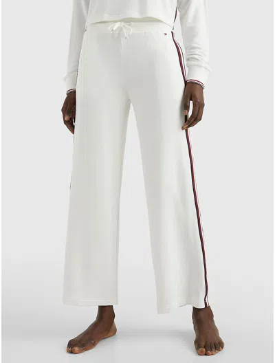 Tommy Hilfiger Logo Stripe Track Pant In Ecru