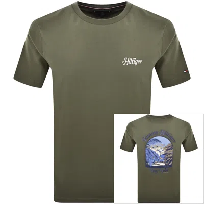 Tommy Hilfiger Logo Summer T Shirt Green