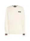 Tommy Hilfiger Global Stripe Pullover With Logo In White