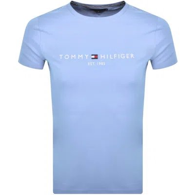 Tommy Hilfiger Logo T Shirt Blue