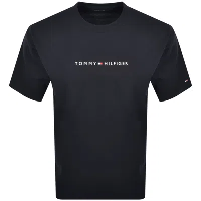 Tommy Hilfiger Logo T Shirt Navy In Blue