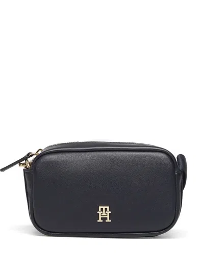 Tommy Hilfiger Logo Tape Crossbody Camera Bag In Black