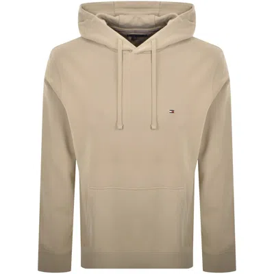 Tommy Hilfiger Logo Terry Hoodie Beige
