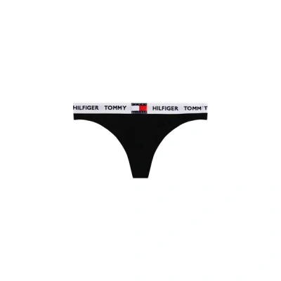 Tommy Hilfiger Logo Thong In Black