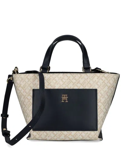 Tommy Hilfiger Logo Tote Bag In Neutral