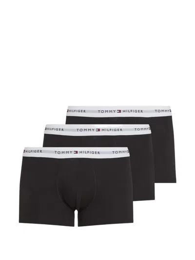 Tommy Hilfiger Logo-waistband Boxers In Black