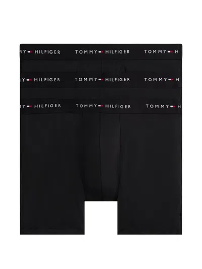 Tommy Hilfiger Logo-waistband Boxers (pack Of Three) In Black
