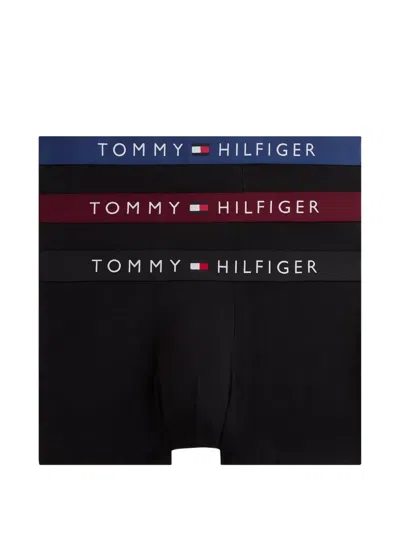Tommy Hilfiger Logo-waistband Boxers (pack Of Three) In Black