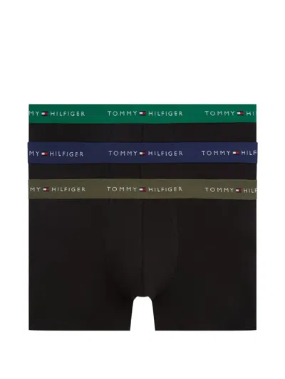 Tommy Hilfiger Logo-waistband Boxers (pack Of Three) In Black