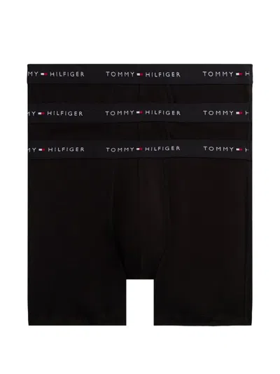 Tommy Hilfiger Logo-waistband Boxers (pack Of Three) In Black