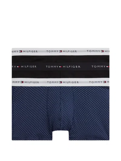 Tommy Hilfiger Logo-waistband Boxers (pack Of Three) In Blue