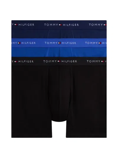 Tommy Hilfiger Logo-waistband Boxers (pack Of Three) In Blue