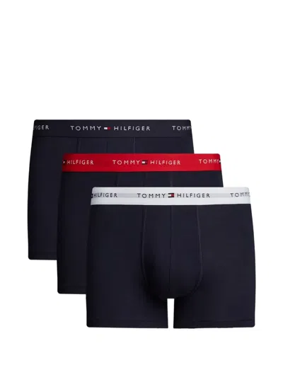 Tommy Hilfiger Logo-waistband Boxers (pack Of Three) In Blue