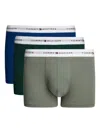 Tommy Hilfiger Logo-waistband Boxers (pack Of Three) In Green