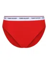 Tommy Hilfiger Logo-waistband Briefs (pack Of Three) In Red