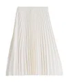 Tommy Hilfiger Logo Waistband Pleated Midi Skirt In Ivory Petal
