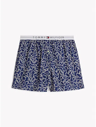 Tommy Hilfiger Logo Woven Boxer In Sail
