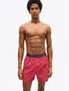 Tommy Hilfiger Logo Woven Boxer In Sultan Red