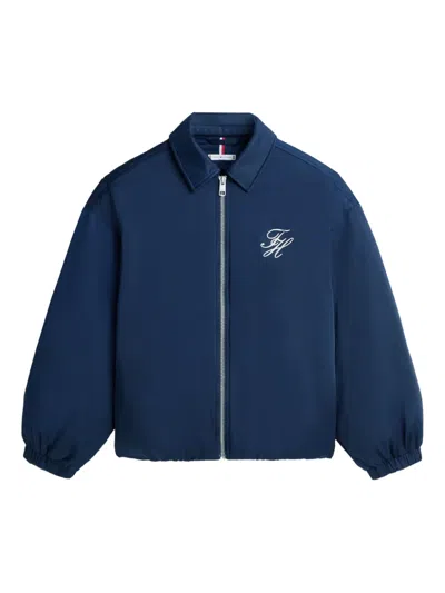 Tommy Hilfiger Logo Zip Jacket In Blue