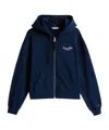 Tommy Hilfiger Logo-embroidered Zip-up Hoodie In Black