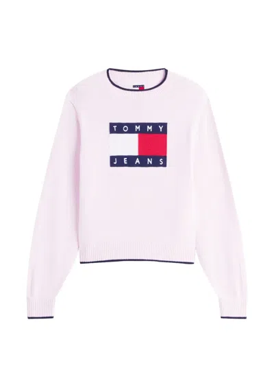 Tommy Hilfiger Logo-detail Sweater In Pink