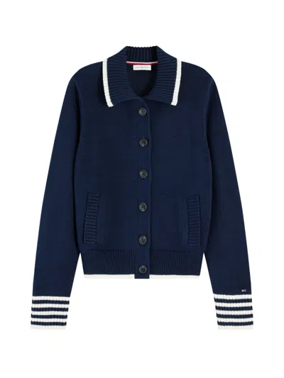 Tommy Hilfiger Logo-embroidered Button-up Cardigan In Animal Print