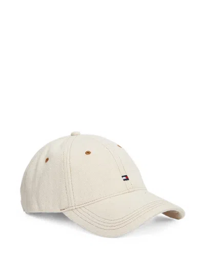 Tommy Hilfiger Logo-embroidered Cap In Neutral
