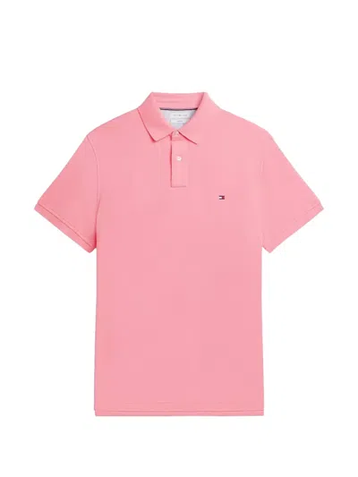 Tommy Hilfiger Logo-embroidered Polo Shirt In Pink