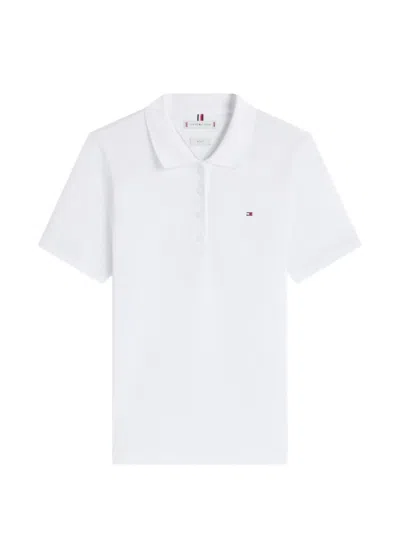 Tommy Hilfiger Logo-embroidered Polo Shirt In White
