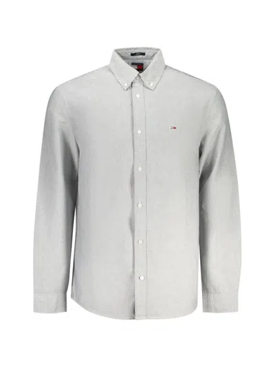 Tommy Hilfiger Logo-embroidered Shirt In Transparent