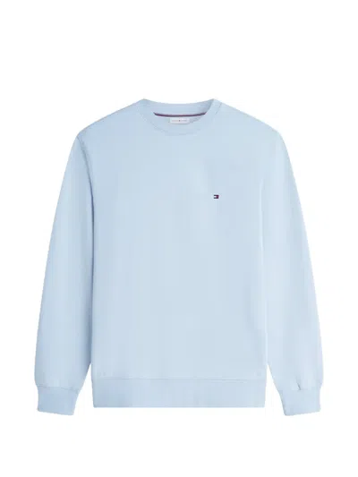 Tommy Hilfiger Logo-embroidered Sweater In Blue