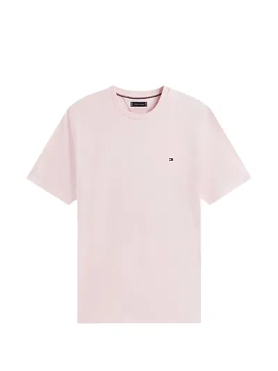 Tommy Hilfiger Logo-embroidered T-shirt In Pink