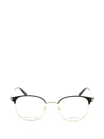 Tommy Hilfiger Logo-engraved Glasses In Gold