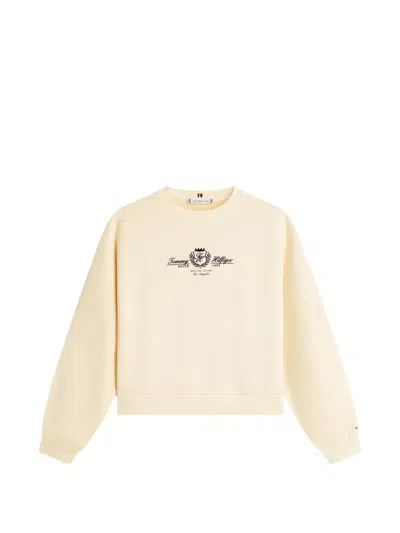 Tommy Hilfiger Logo-motif Sweatshirt In Yellow
