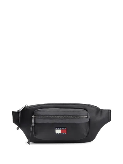 Tommy Hilfiger Logo-patch Belt Bag In Black