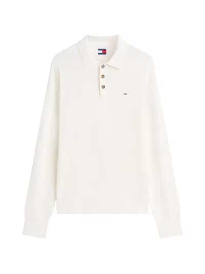 Tommy Hilfiger Logo-patch Long-sleeve Polo Shirt In Multi