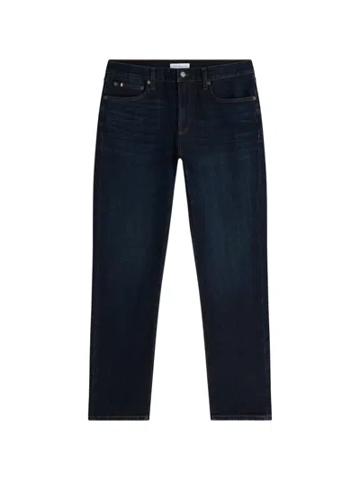 Tommy Hilfiger Logo-patch Straight-leg Jeans In Blue