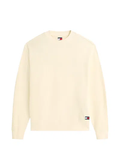 Tommy Hilfiger Logo-patch Sweater In Neutral