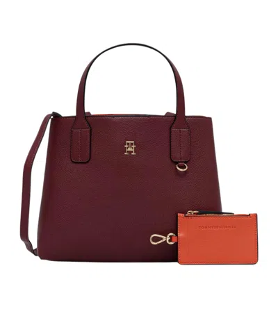 Tommy Hilfiger Logo-plaque Shoulder Bag In Red