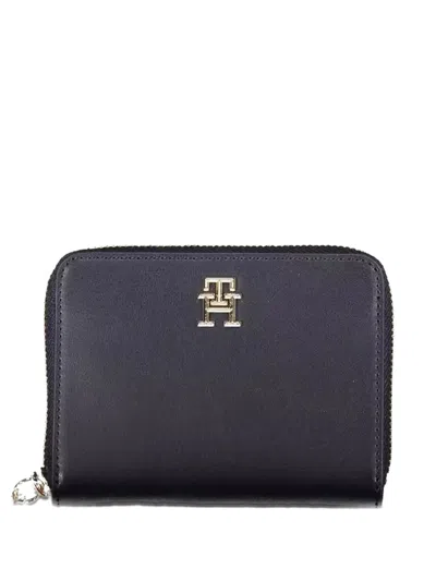 Tommy Hilfiger Logo-plaque Zip-around Wallet In Blue