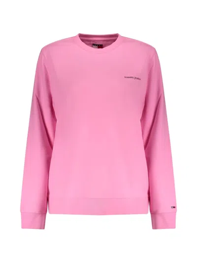 Tommy Hilfiger Logo-print Cotton Sweatshirt In Pink