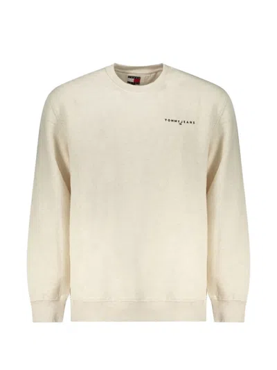 Tommy Hilfiger Logo-print Crew-neck Sweatshirt In White