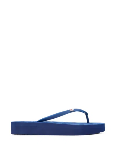 Tommy Hilfiger Logo-print Flip-flops In Blue