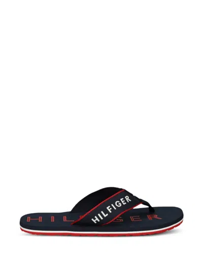 Tommy Hilfiger Logo-print Flip-flops In Multi