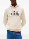 Tommy Hilfiger Logo-print Hoodie In Neutral