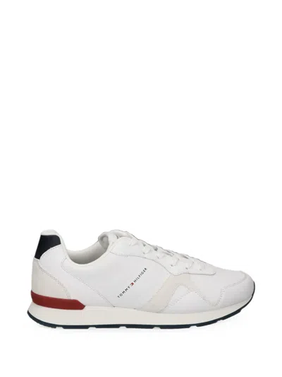 Tommy Hilfiger Logo-print Panelled Sneakers In White