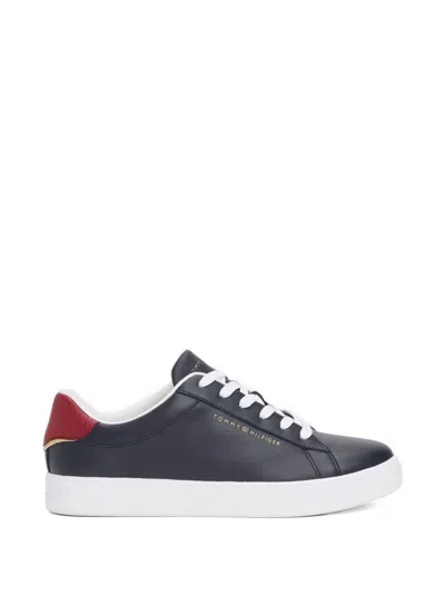 Tommy Hilfiger Logo-print Sneakers In Blue