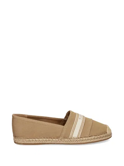 Tommy Hilfiger Logo-tape Braided Espadrilles In Neutral