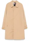 Tommy Hilfiger Long Length Raincoat With Two Side Pockets In Brown