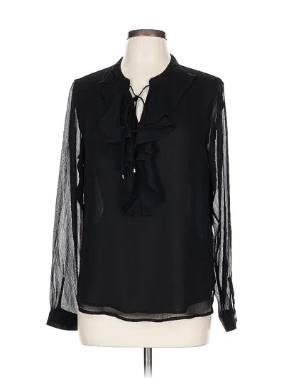 Pre-owned Tommy Hilfiger Long Sleeve Blouse In Black